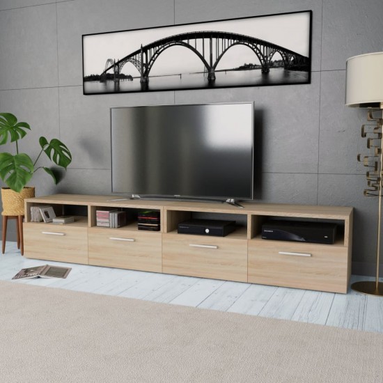 TV spintelės, 2 vnt., med. drož. plokštė, 95x35x36 cm, ąžuolas