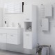 Vonios kambario spintelė, baltos spalvos, 30x30x130cm, MDP