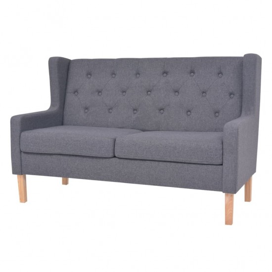 Dvivietė sofa, audinys, pilka