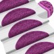 Laiptų kilimėliai, 15vnt., violetinės spalvos, 56x17x3cm