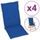 Sodo kėdės pagalvėlės, 4vnt., mėlynos, 120x50x3cm, audinys