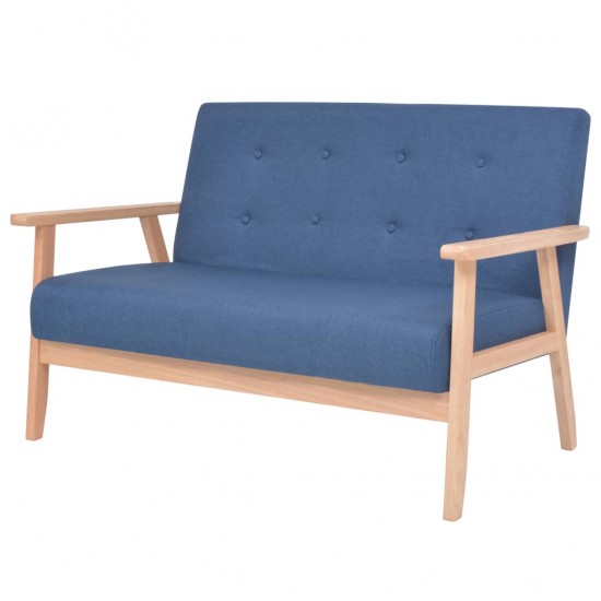 Dvivietė sofa, mėlynos spalvos, audinys