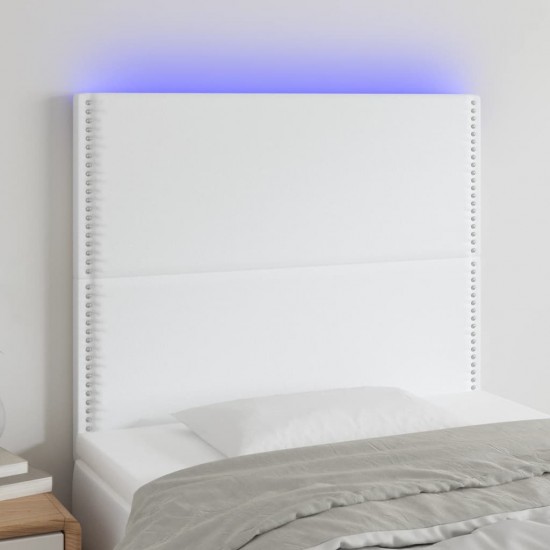 Galvūgalis su LED, baltos spalvos, 90x5x118/128 cm