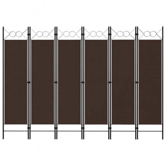 Kambario pertvara, 6 dalių, rudos spalvos, 240x180cm