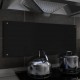 Virtuvės sienelė, juodos spalvos, 100x40cm, grūdintas stiklas
