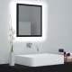 Vonios kambario LED veidrodis, juodas, 40x8,5x37cm, akrilas