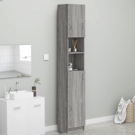 Vonios spintelė, pilka ąžuolo, 32x25,5x190cm, apdirbta mediena
