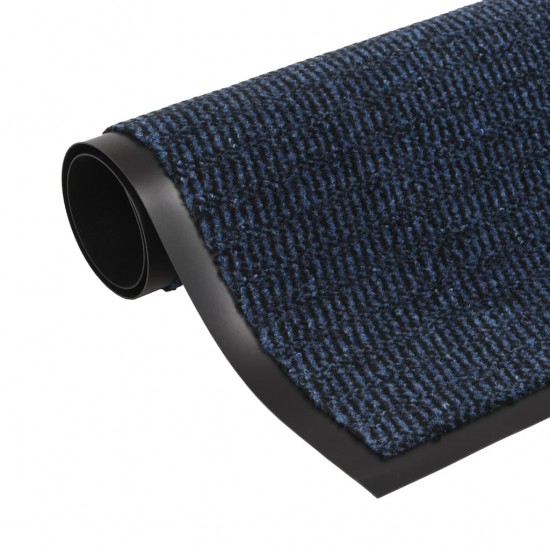 Durų kilimėlis, kvadratinis, dygsniuotas, 90x150cm, mėlynas