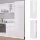 Šaldytuvo spintelė, baltos spalvos, 60x57x207cm, MDP, blizgi