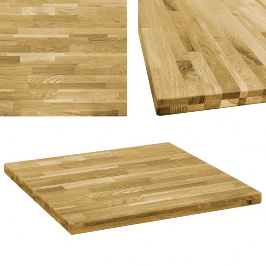 Stalviršis, ąžuolo mediena, kvadratinis, 44mm, 80x80cm