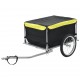 Krovininė priekaba dviračiui, juodos ir geltonos spalvos, 65 kg