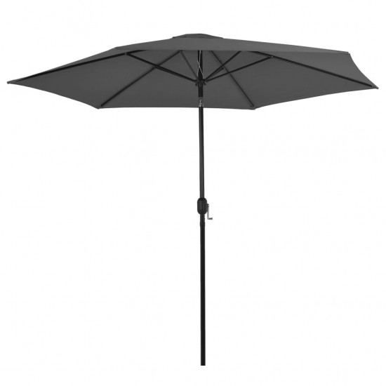 Lauko skėtis su metaliniu stulpu, 300 cm, antracito spalvos