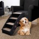 Sulankstomi laiptai šunims, juodos spalvos, 62x40x49,5cm
