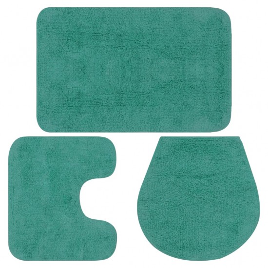 Vonios kilimėlių rinkinys, 3d., turkio spalvos, audinys