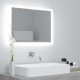 Vonios kambario LED veidrodis, betono, 60x8,5x37cm, akrilas