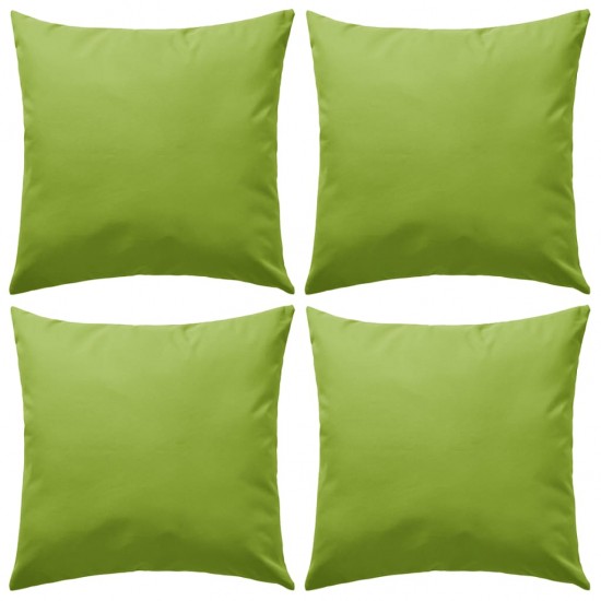 Lauko pagalvės, 4 vnt., obuolio žalios spalvos, 45x45 cm