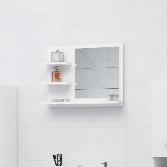 Vonios kambario veidrodis, baltos spalvos, 60x10,5x45cm, MDP