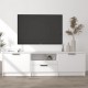 Televizoriaus spintelė, balta, 140x35x40cm, apdirbta mediena