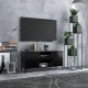 TV spintelė su metalinėmis kojelėmis, juoda, 103,5x35x50cm