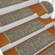 Laiptų kilimėliai, 10vnt., pilkos spalvos, 65x21x4cm