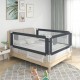 Apsauginis turėklas vaiko lovai, pilkas, 140x25cm, audinys