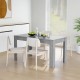 Valgomojo stalas, betono pilkos spalvos, 140x74,5x76cm, MDP