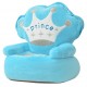 Pliušinė vaikiška kėdė Prince, mėlynos spalvos