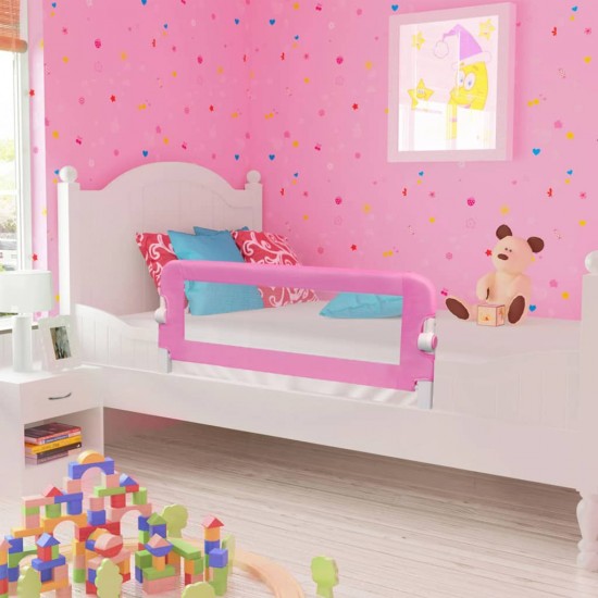 Apsauginis turėklas vaiko lovai, rožinis, 120x42cm, poliesteris