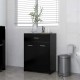 Vonios kambario spintelė, juodos spalvos, 60x33x80cm, MDP