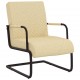 Gembinė kėdė, kreminės spalvos, dirbtinė oda