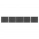 Tvoros segmentų rinkinys, pilkas, 872x146cm, WPC