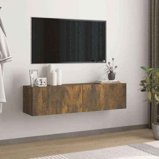 Sieninė televizoriaus spintelė, ąžuolo, 120x30x30 cm, mediena