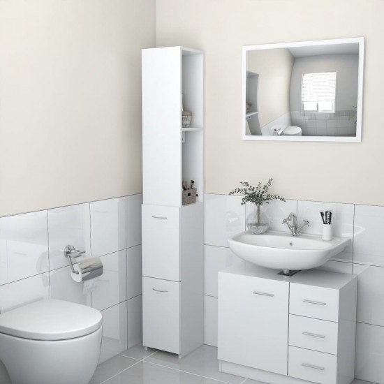 Vonios kambario spintelė, balta, 25x25x170cm, MDP
