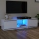 Televizoriaus spintelė su LED apšvietimu, balta, 140x40x35,5cm