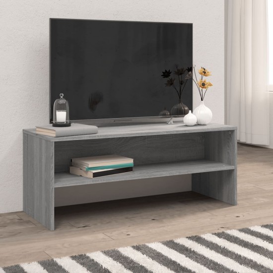 Televizoriaus spintelė, pilka ąžuolo, 100x40x40cm, mediena