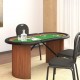 Pokerio stalas, žalios spalvos, 160x80x75cm, 10 žaidėjų