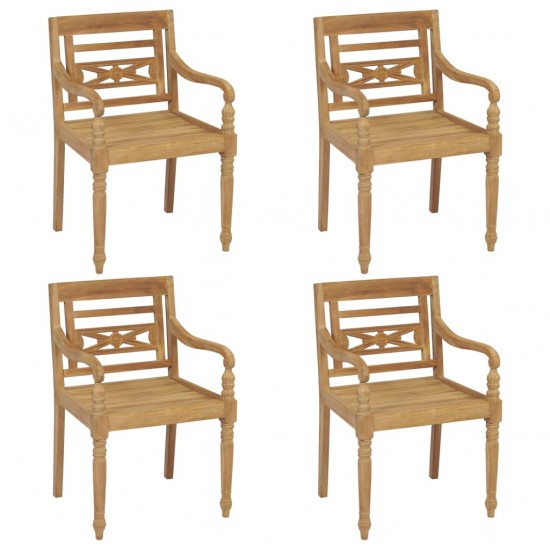 Batavia kėdės, 4vnt., tikmedžio medienos masyvas (2x43051)
