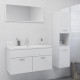 Vonios kambario baldų komplektas, baltas, MDP, ypač blizgus