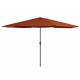 Lauko skėtis su metaliniu stulpu, terakota spalvos, 400cm