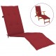 Terasos kėdės pagalvėlė, vyno raudonos spalvos, (75+105)x50x3cm