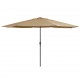 Lauko skėtis su metaliniu stulpu, taupe spalvos, 400cm