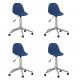 3086056  Swivel Dining Chairs 4 pcs Blue Fabric (2x333469)