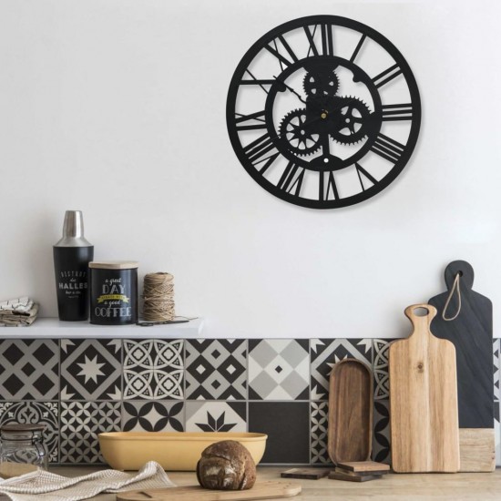 325168  Wall Clock Black 30 cm Acrylic