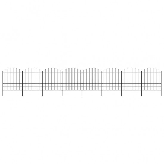 Sodo tvora su iečių viršug., juoda, (1,75-2)x13,6m, plienas