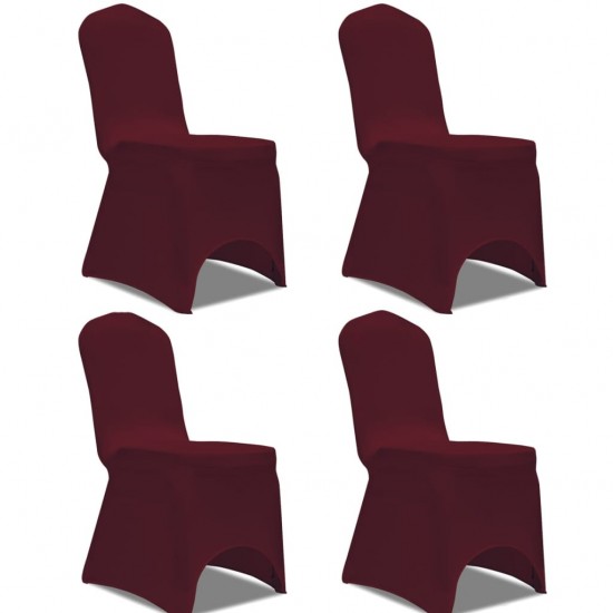 Tamprūs užvalkalai kėdėms, 4 vnt., Vyšninės spalvos