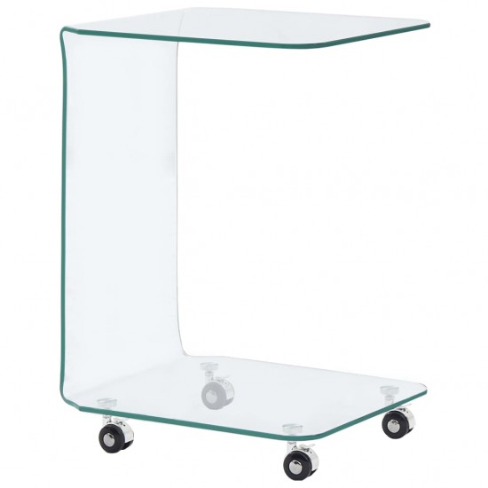 Kavos staliukas, 45x40x63 cm, grūdintas stiklas