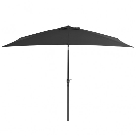 Lauko skėtis su metaliniu stulpu, antracito sp., 300x200cm