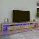 Televizoriaus spintelė su LED apšvietimu, ąžuolo, 260x36,5x40cm