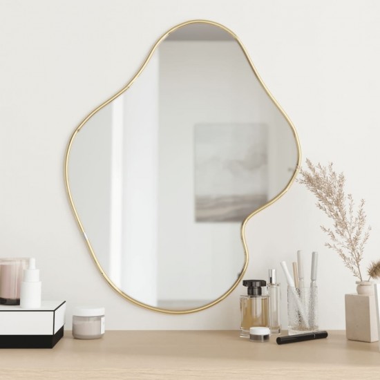 Sieninis veidrodis, auksinės spalvos, 60x50cm