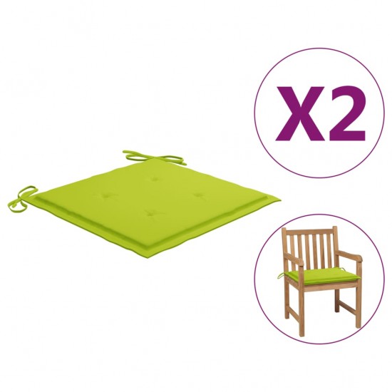 Sodo kėdės pagalvėlės, 2vnt., žalios, 50x50x3cm, audinys